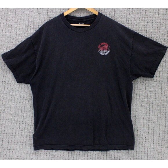 NHS X Santa Cruz Shirt Mens XL Black Short Sleeve Graphic Logo Crewneck XL Rare - Picture 2 of 10